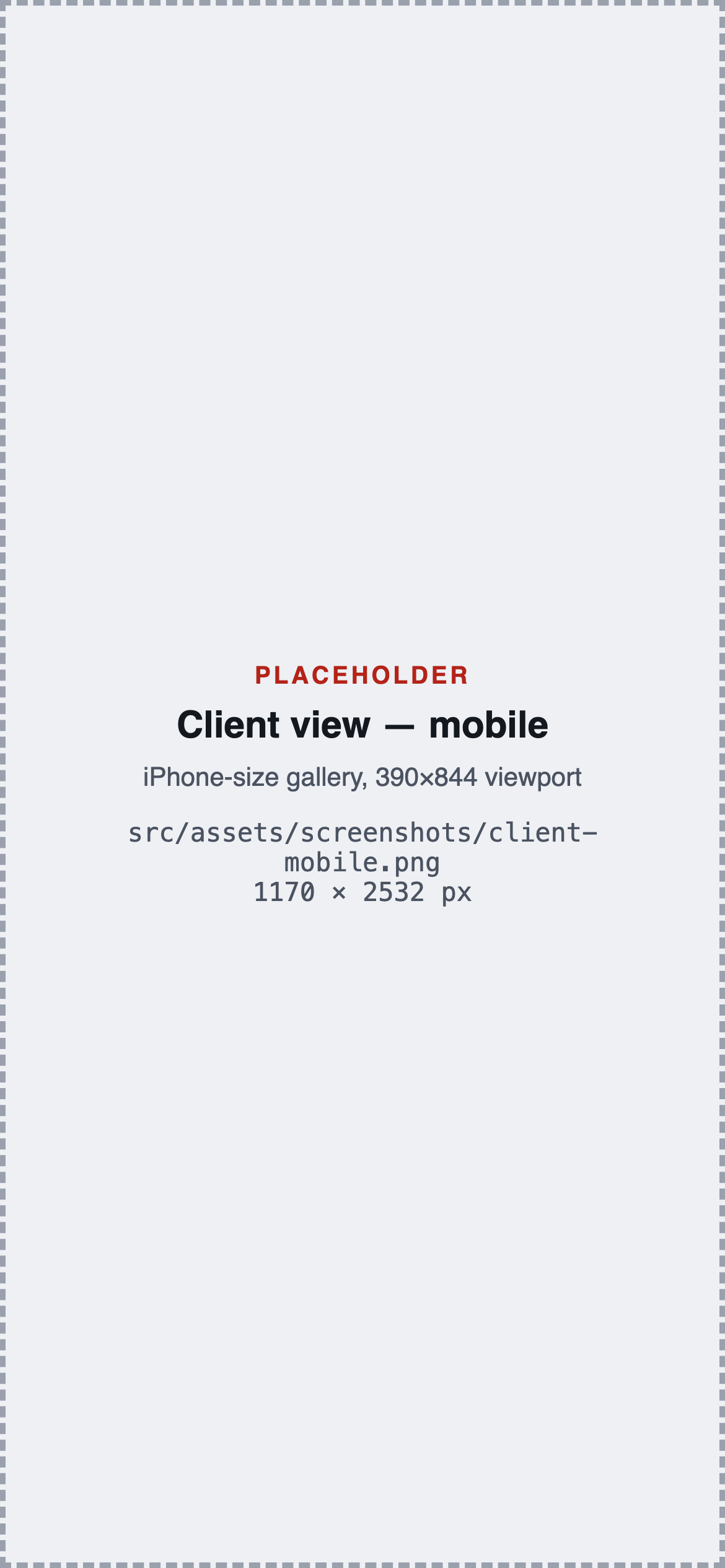 The same client gallery on a phone